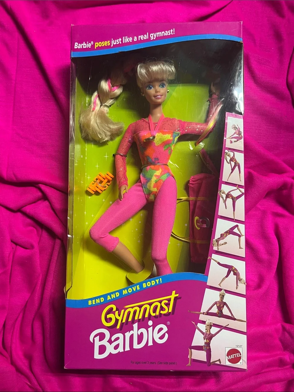 NRFB 1993 Gymnast Barbie Doll (Model #12127) by Mattel
